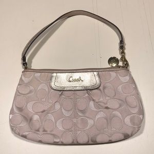 Small coach hand bag 9 1/2 x 5 1/2 tan